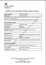 SARS-CoV-2 Inactivation Testing: Interim Report: GeneFix™ Buffer